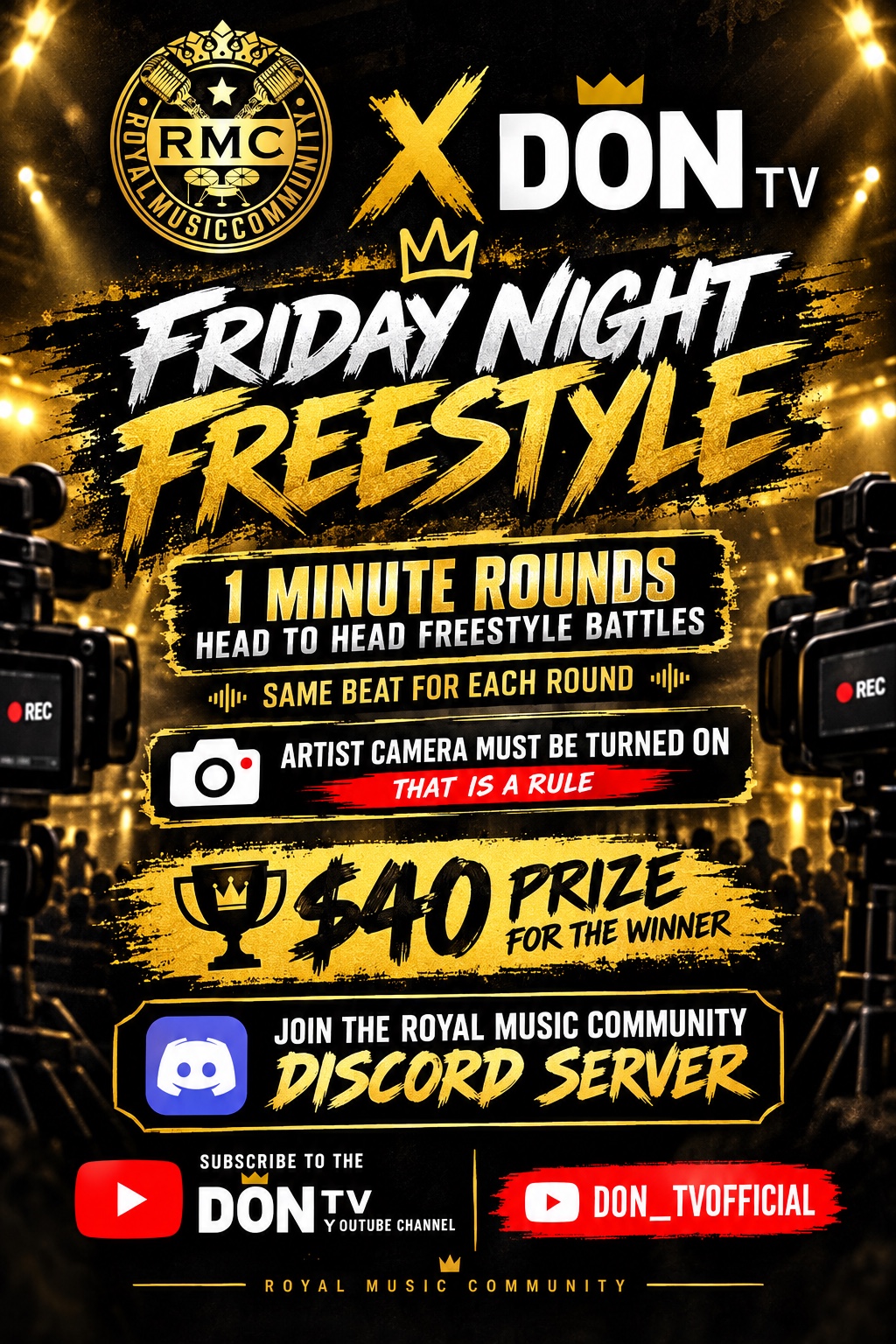 RMC × DON TV Friday Night Freestyle official event poster